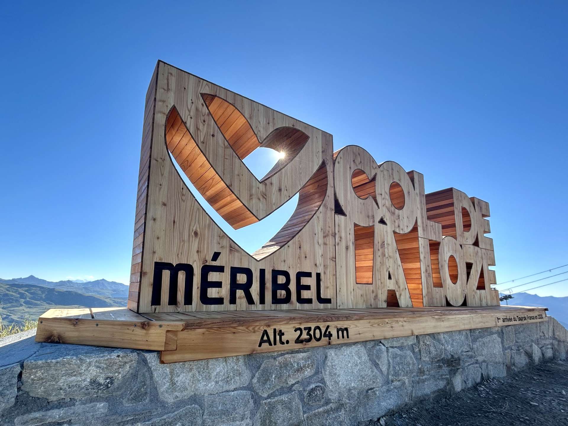 Enseigne Bois Col de la Loze Meribel